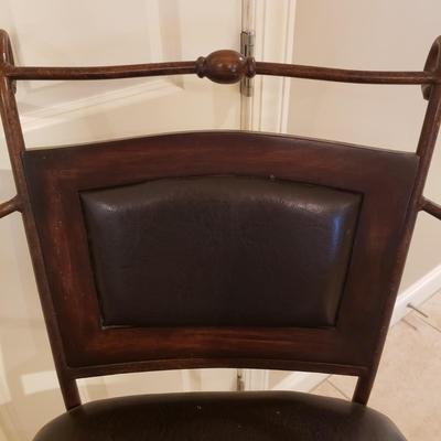 Four Wood and Metal Bar Stools (K-KD)
