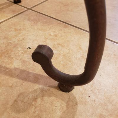 Four Wood and Metal Bar Stools (K-KD)