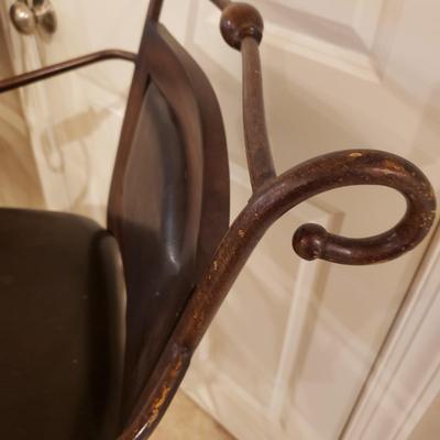 Four Wood and Metal Bar Stools (K-KD)