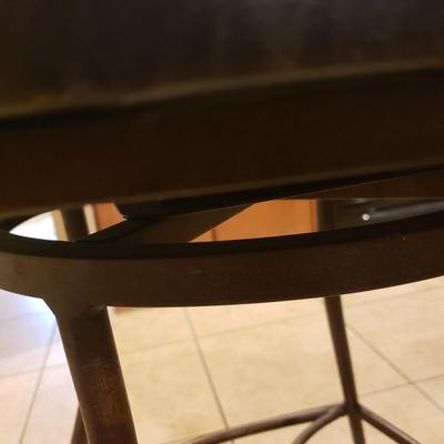 Four Wood and Metal Bar Stools (K-KD)