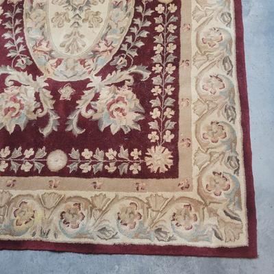 5' x 8' Maroon and Beige Area Rug (BB-EL)