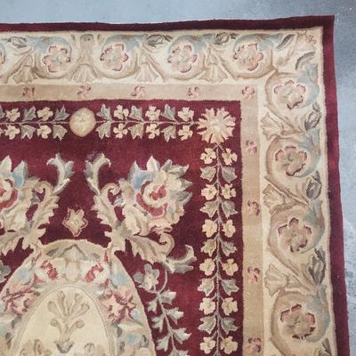 5' x 8' Maroon and Beige Area Rug (BB-EL)