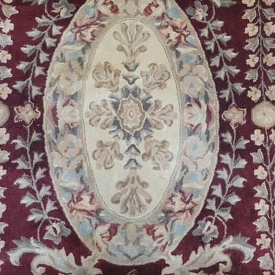 5' x 8' Maroon and Beige Area Rug (BB-EL)