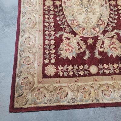 5' x 8' Maroon and Beige Area Rug (BB-EL)