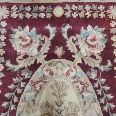 5' x 8' Maroon and Beige Area Rug (BB-EL)