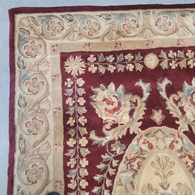 5' x 8' Maroon and Beige Area Rug (BB-EL)
