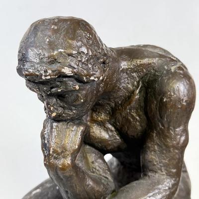LOT 151B: Vintage “The Thinker” Statue and Monkey Statue