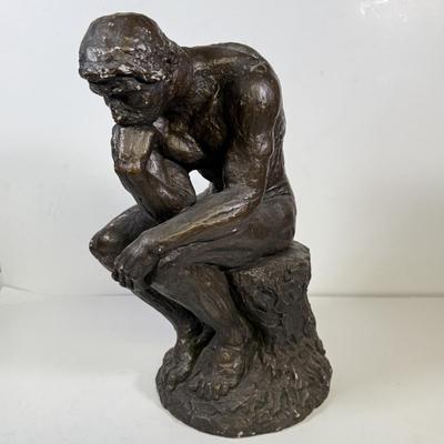 LOT 151B: Vintage “The Thinker” Statue and Monkey Statue