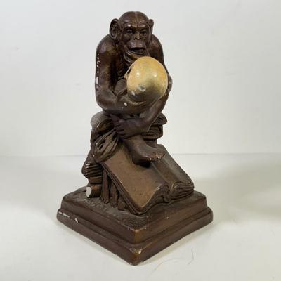 LOT 151B: Vintage “The Thinker” Statue and Monkey Statue