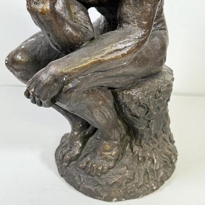 LOT 151B: Vintage “The Thinker” Statue and Monkey Statue