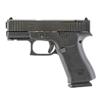 Sale Photo Thumbnail #260: MANUFACTURER: GLOCK
FAMILY: G43 Series
MODEL: G43X MOS
TYPE: Semi-Auto Pistol
ITEM GROUP: Centerfire Polymer Pistols
ACTION: Safe Action
CALIBER/GAUGE: 9mm
FINISH: Gas Nitride
FINISH TYPE: Black
FRAME: Polymer Frame
BARREL: 3.39"
OVERALL LENGTH: 6.5"
CAPA