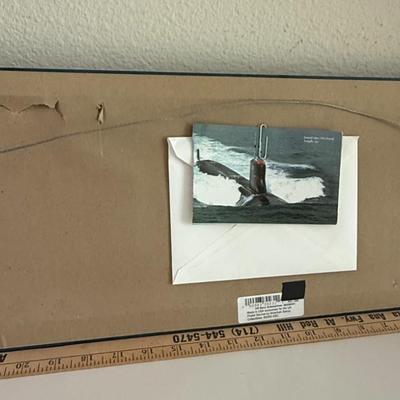 Sale Photo Thumbnail #356: Produced by the Mystic Stamp Company. Center pane is the cover of the original booklet, left and right panes each have 5 different submarine stamps. In good condition.