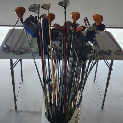 Sale Photo Thumbnail #85: Huge Golf Club Lot. All in good condition and higher end clubs kept in sleeves. Over 60 clubs. 
Ping, Big Bertha, Cobra and so many more.