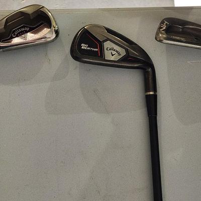 Sale Photo Thumbnail #88: Huge Golf Club Lot. All in good condition and higher end clubs kept in sleeves. Over 60 clubs. 
Ping, Big Bertha, Cobra and so many more.