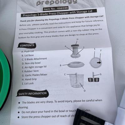 New Food Choopper, and misc
