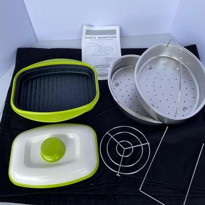 Microwave Cooker with lid, Stainless Steamer Accessories