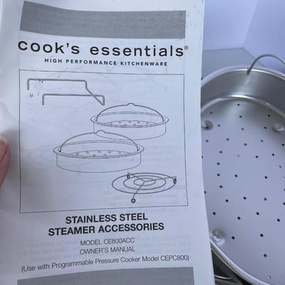 Microwave Cooker with lid, Stainless Steamer Accessories