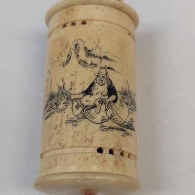 Japanese Carved Bone Engraved Inro