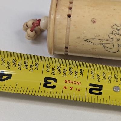 Japanese Carved Bone Engraved Inro