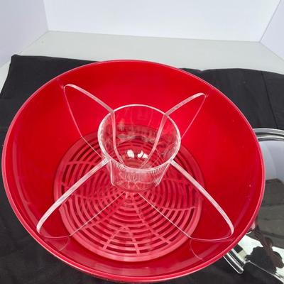 New Red Acrylic Chiller Bowl