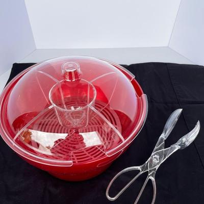 New Red Acrylic Chiller Bowl