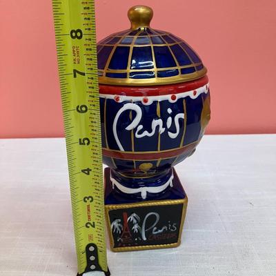 Sale Photo Thumbnail #242: Cute ceramic Paris treat jar for use or display
