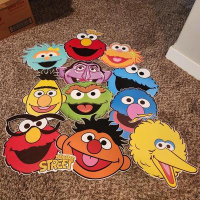 Sale Photo Thumbnail #118: Whole Sesame Street crew head decoration w/ "Happy Birthday" lettering in packaging brand new.