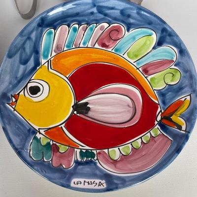 Ceramic Plates, Escargot tongs and Stainless Serving Plates