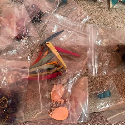 Sale Photo Thumbnail #264: Collection of 52 pairs of pierced earrings, costume jewelry.