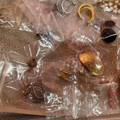 Sale Photo Thumbnail #265: Collection of 52 pairs of pierced earrings, costume jewelry.