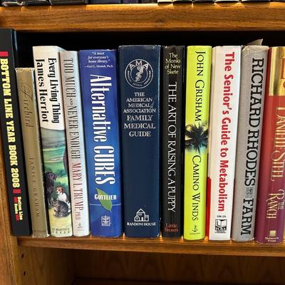 TWO SHELVES OF BOOKS