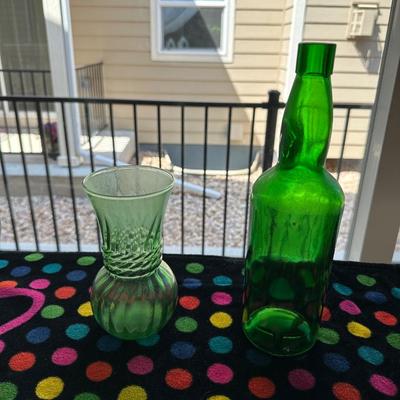 A COLLECTION OF GREEN GLASS
