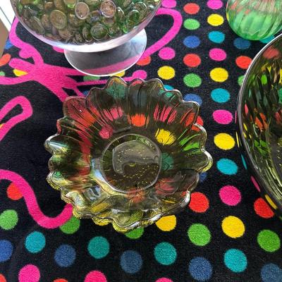 A COLLECTION OF GREEN GLASS