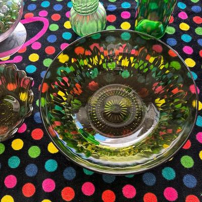 A COLLECTION OF GREEN GLASS