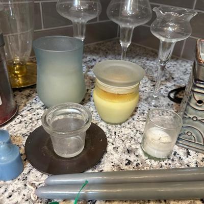 MISC CANDLES AND HOLDERS
