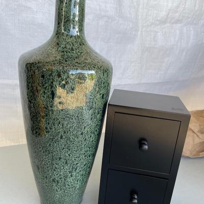 Pier 1 Vase, Black drawers Decor