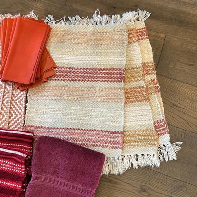 PLACE MATS, NAPKINS, TOWELS AND APRON