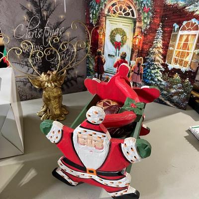 XL Christmas Decor Lot with 2 Pictures