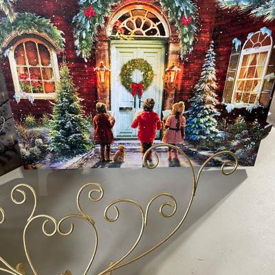 XL Christmas Decor Lot with 2 Pictures