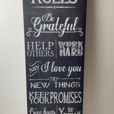 Family Rules Canvas Art