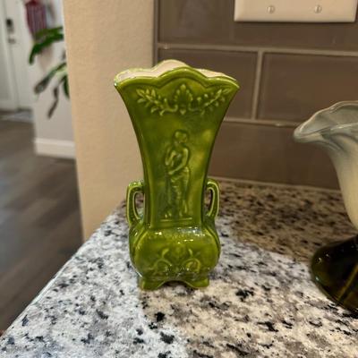 VINTAGE DISHES AND VASE