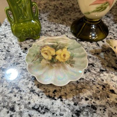 VINTAGE DISHES AND VASE