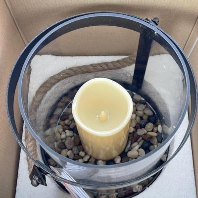 New Glass Lantern with Candle