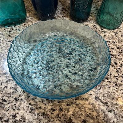 COLLECTION OF BLUE GLASS