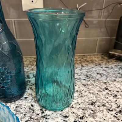 COLLECTION OF BLUE GLASS