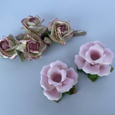 Granny Core Decor Porcelain Bird, Avon Flowers