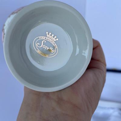 Granny Decor Teacups, Glass Candle Holders