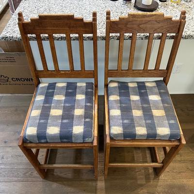 TWO SOUTHWEST BAR CHAIRS