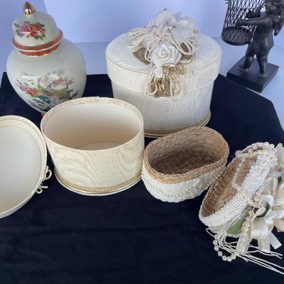 Granny Core Decor Lot, Cherub, Ginger Jar