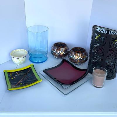 9 piece Candle Decor Plates etc